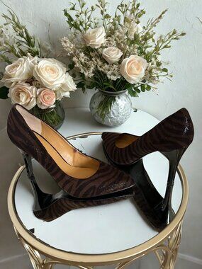 Nine West Brown Animal Print Pump - 10